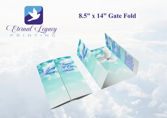 Memorial Program: 8.5"x14" Gate Fold